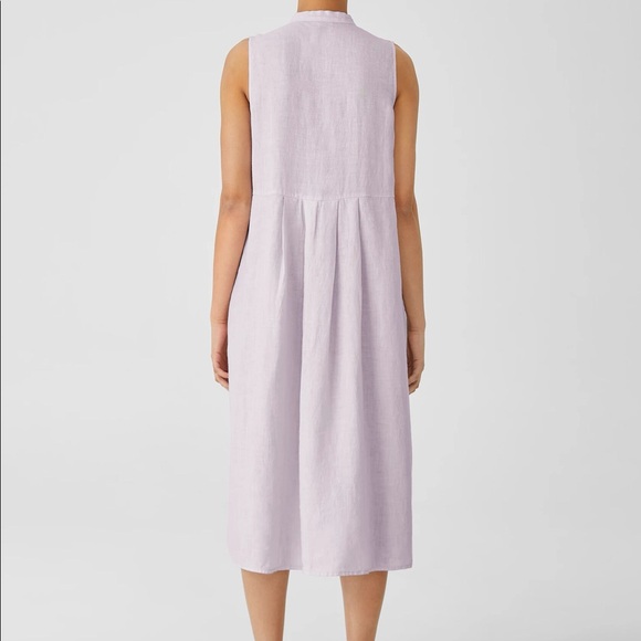 Eileen Fisher organic linen dress in lilac color. - Picture 2 of 6